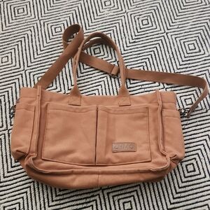 Canvas Travel Tote Bag in Tan